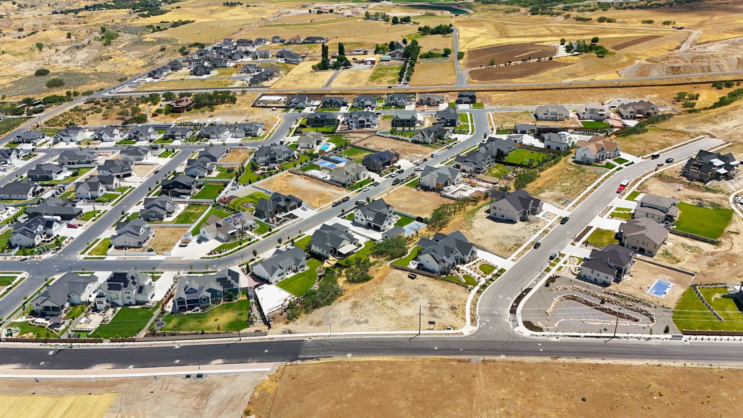 Residential Lot Aerial, Utah County, photographed by Utah Real Estate Visuals